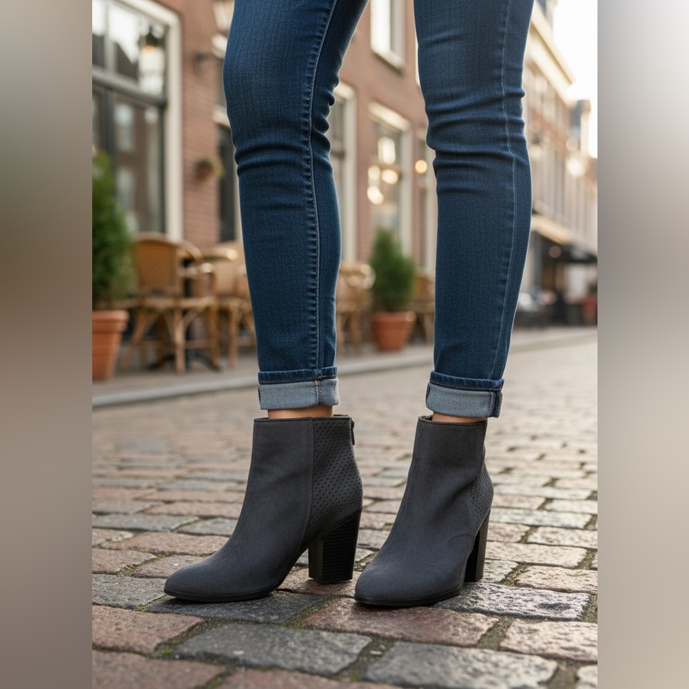 American eagle Stylish Gray Ankle Boots for Women Size 9.5